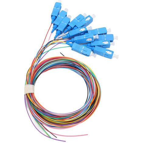 Lot de 12 câbles à fibres optiques 12 brins avec férule céramique et faible perte d'insertion pour instrumentation (1/5)