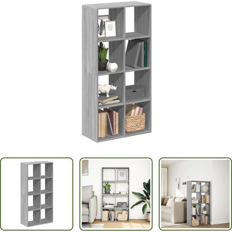 vidaXL Étagère contemporaine - Étagère séparatrice de pièce sonoma gris 69,5x29x137,5 cm (1/5)