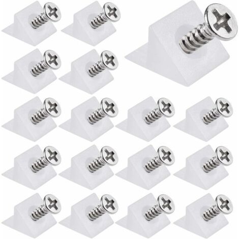 Supports de Tiroir Arrières en Plastique, Kit de Réparation de Tirroit avec Vis, Renforts de Tiroir pour Meubles, Kit de Réparation d'Affaissement（100PCS）Ephé