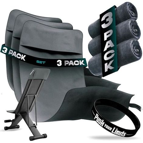Sporthandtuch – Schnell saugfähige Mikrofaser – Für Fitnessstudio, Yoga, Laufen, Schwimmen, Wandern – 3er-Pack (1/5)