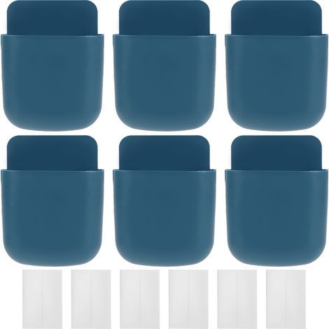 Fdit Support de Télécommande Organisateur Boîte Murale pour Téléphone Portable Boîte de Rangement Étagère Murale de Chevet 6 Ensembles Suspendus 6 Ensembles Petit Conteneur Suspendu (1/5)