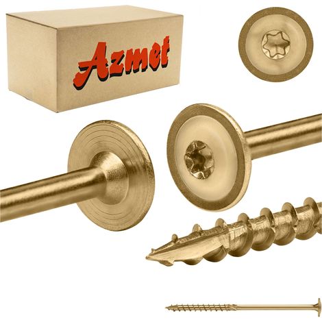 Vis à bois WCT-10200 - 10x200 mm - Tête plate Torx - 50 pièces - Résistantes et durables