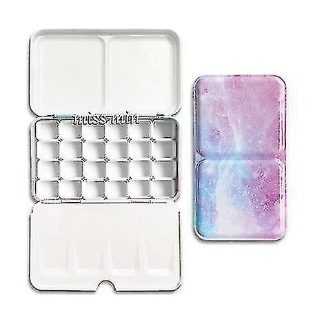 Aufbewahrungsbox aus Eisen für leere sternförmige Paletten mit 24/48 Fächern und halben Näpfchen für Aquarell-/Öl-/Acrylfarben. (1/4)