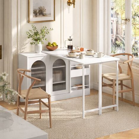Table extensible bar cuisine 360° avec rangement OKMYHOME (1/5)