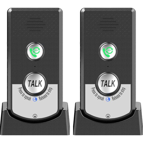 Lifcausal – Lot de 2 interphones sans fil – Communication bidirectionnelle – Portée jusqu'à 1000m – Pour personnes âgées – Installation facile (1/5)