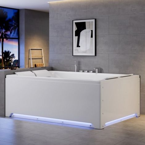 Bagno Italia Vasca idromassaggio 190x135cm con 4 pannelli laterali 31 getti bluetooth e led (1/4)