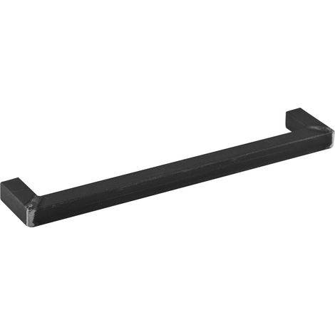 Poignée Aruba LA 320 mm – Poignée de meuble rustique largeur 330 mm – Poignée en acier industriel, acier noir laqué de protection noir (1/2)