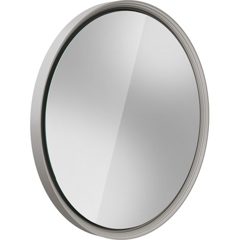 BERNSTEIN - Miroir rond salle de bain éclairage LED 60cm cadre Gris soie mat anti-buée, capteur de mouvement - BELDIVO (1/5)