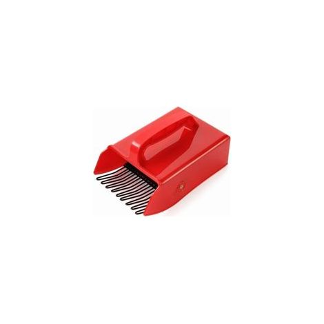 Peigne à Myrtilles - Pelle à baies -Cueilleur à baies en plastique Outils pour la cueillette des framboises, des mûres, des myrtilles et des cassis (rouge) (1/5)