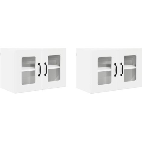 Meuble mural de cuisine,Armoire de cuisine 2 pcs Blanc brillant 60 x 31 x 40 cm CFW69690 (1/5)
