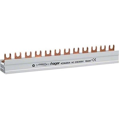 HAGER KDN480A PHASENSCHIENE 4P GABEL 16MM² 80A 12M
