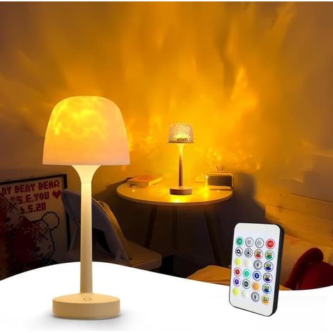 Filiyano – Projecteur d'ambiance - Crée des effets océaniques et d'aurores boréales - Sans fil avec télécommande (1/5)