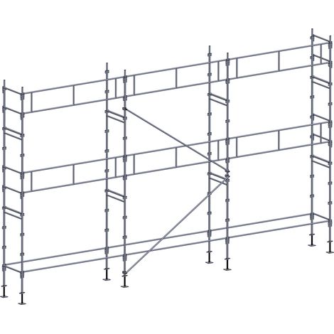 Echafaudage façadier 60 m² garde-corps