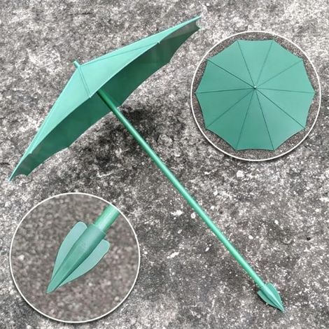 Parapluie Ombrelle Plante 34cm Protection UV Lot de 3(Green) Matériau plastique , fibre de verre flexible, résiste vent et pluie, ne se décolore pas, usage long terme (1/5)