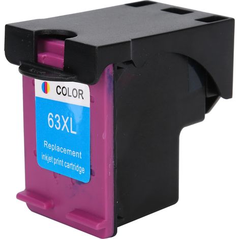Cartouche d'encre haute capacité rechargeable pour imprimantes HP 63, 2130, 3630, 4520, 4650 et 63XL (couleur).