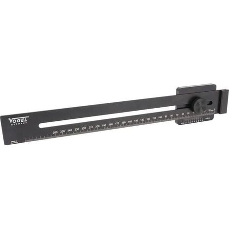Vogel Germany Streichmass flache Schiene 250 mm Dur-Aluminium Feststellschraube