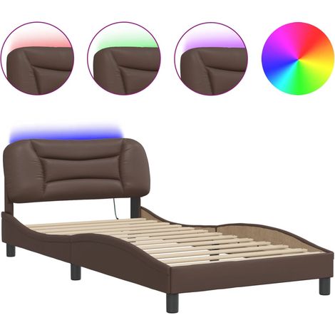 Maison Exclusive - Giroletto con LED senza Materasso Hvar Marrone 100x200 cm