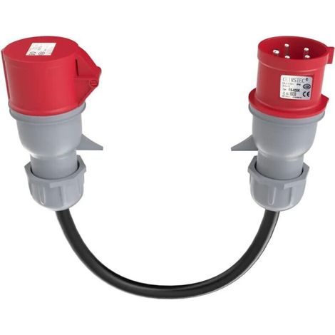 Pour Tesla modèle X S Y 5 broches rouge CEE 32A mâle vers 16A femelle CEE adaptateur chargeur rallonge connecteur 400V prise à-0.5m