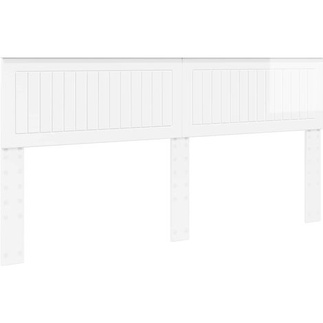 Tête de Lit Armoire de Tête de Lit - Blanc Brillant 180 cm Bois d'ingénierie fr21240 (1/5)