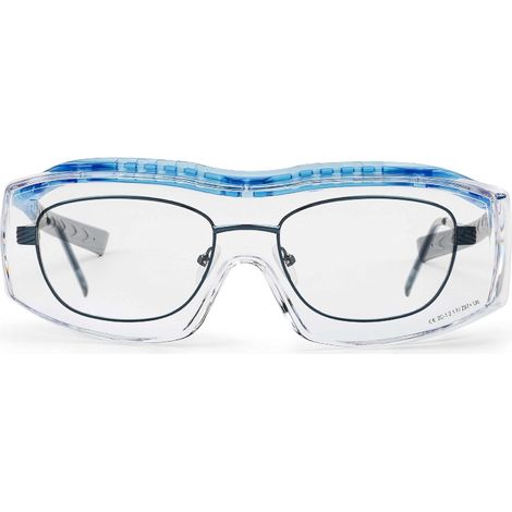 ZOLGINAH Gafas protectoras para usuarios de gafas  Gafas de seguridad con protección lateral integrada  Gafas con lentes transparentes, antivaho, antirrayas y anti-UV (1/5)