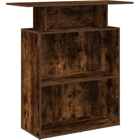 Maison Exclusive - Mostrador de recepción roble ahumado 100x40x10