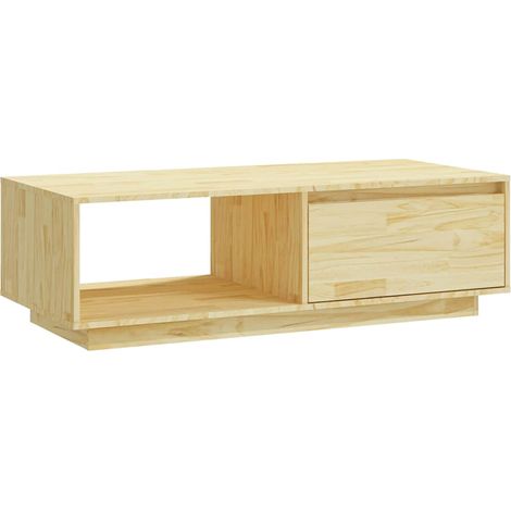 Maison Exclusive - Mesa de centro de madera maciza de pino 110x50 (1/5)
