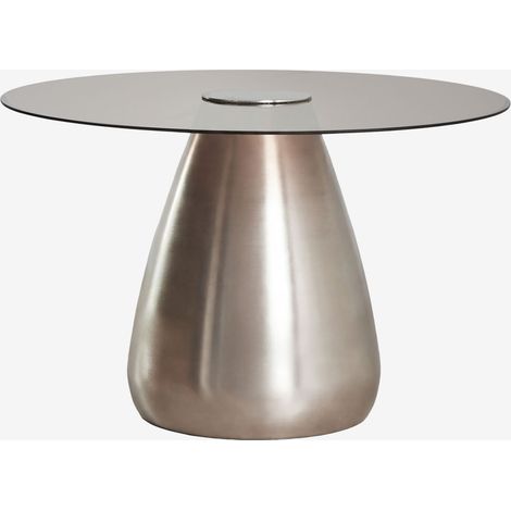 Mesa de comedor redonda Ø130 cm en vidrio templado Mariana SKLUM       