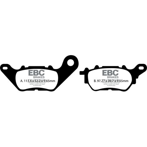 Pastillas de freno de carbono EBC SFAC706 para scooter (juego para 1 disco)