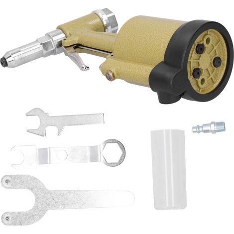 Riveteuse pneumatique hydraulique à 3 mâchoires, outil de rivetage industriel KP-703 Gold, style américain (1/5)