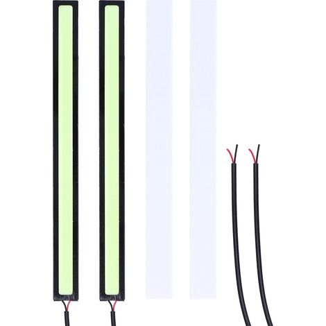 Lot de 2 feux LED étanches pour voiture, ultra-lumineux, COB, antibrouillard, feux de jour, 12 V universels (1/3)