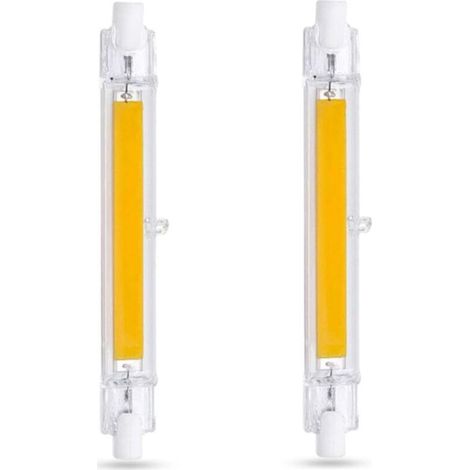 Ampoule LED R7S 118 mm 20 W blanc froid 6000 K, 2000 lm, non dimmable, ampoule LED COB mince R7S 118 mm pour lampe murale/sol, paquet de 2 (1/5)