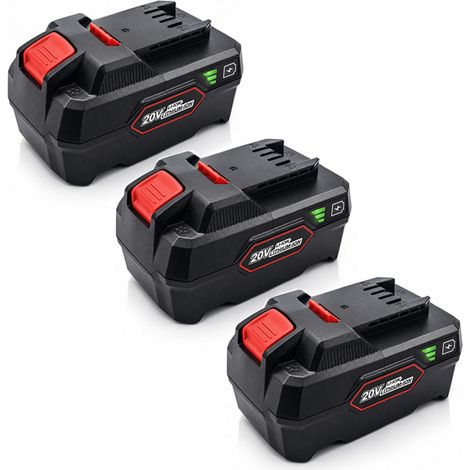 Lot de 3 Batteries de remplacement Li-ion 20V 5,0Ah compatible PARKSIDE X 20V TEAM, PAP 20 B3, PAPS 204 A1