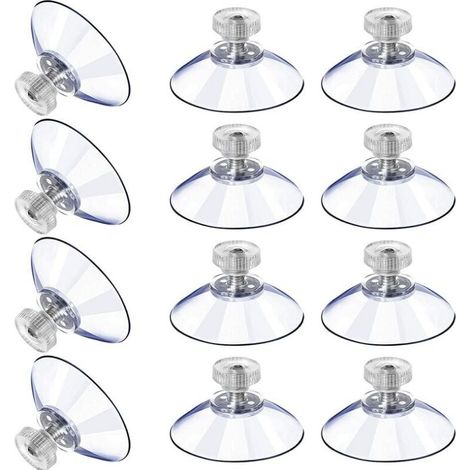 Ventose in plastica Ventosa in gomma anticollisione trasparente Vite Dado in metallo Ventosa in PVC trasparente forte Sostituzione con vite Dado Fontainebleau 12 PZ (1/5)