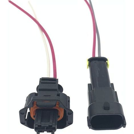 Le JB1060-2P est un connecteur mâle/femelle à deux broches pour les fiches d'injecteurs Bosch et les fiches d'injecteurs à rampe commune.