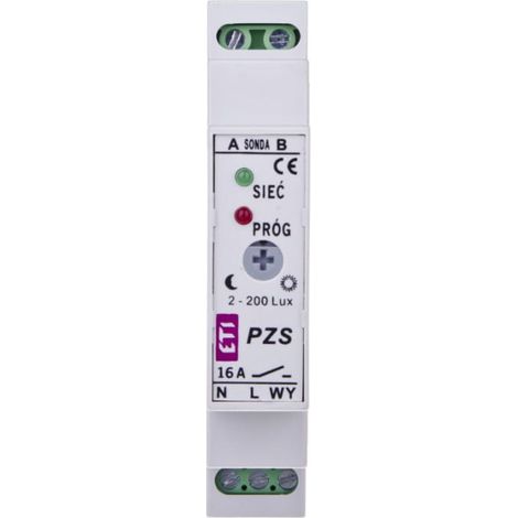 Interruttore crepuscolare 16A 230V 2-200lx PZS 002471103
