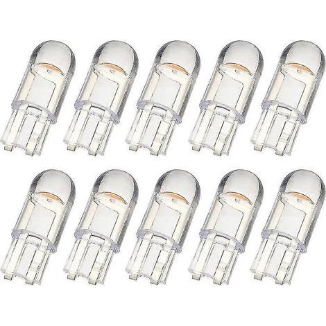 Lot de 10 feux de stationnement au xénon 12 V Canbus pour voiture, corps en verre, W5 W, feux de jour (DRL) T10 LED, plaque d'immatriculation (1/3)