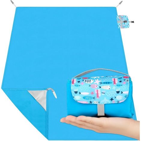 Manta de picnic (200 x 150 cm) — Ligera, portátil y plegable, manta de picnic impermeable para familias, amigos, acampadas y viajes.