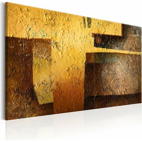 Tableau modernité dorée - 60 x 40 cm (1/4)