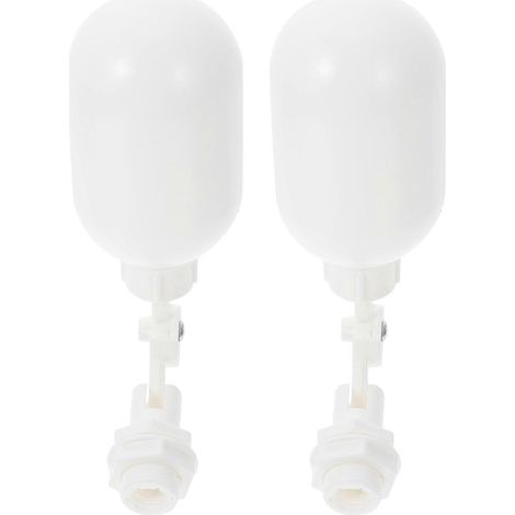 Lot de 2 boules flottantes pour réservoir d'eau, distributeur d'eau, vanne à flotteur-White (1/4)