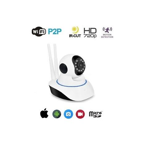 TELECAMERA IP CAM CAMERA HD 720P WIRELESS LED IR LAN MOTORIZZATA WIFI RETE ONVIF