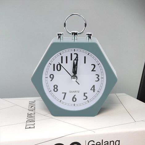 Réveil silencieux et doux pour enfants, minuteur, horloge numérique (vert) (1/5)