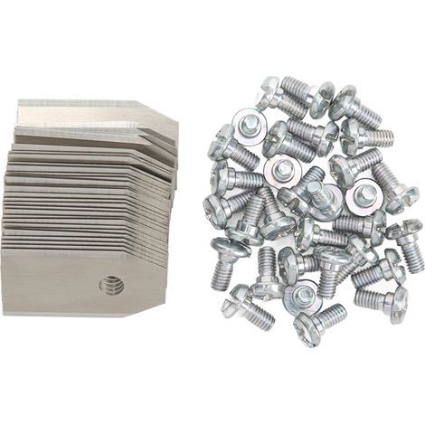 Stainless steel lawnmower blade, silver, weather resistant, replacement for Husqvarna, 30 pieces (1/5)