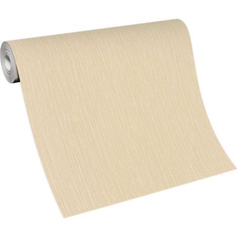 Papier peint imitation bois beige et gris Tapisserie bois tendance beige idéale cuisine & salon Papier peint intissé moderne couloir (1/5)
