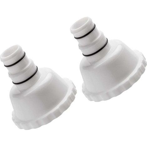 Lot de 2 adaptateurs de rechange pour aspirateur d'écumoire, pour raccords de tuyaux de 1,5" et 1,25", compatibles avec les piscines hors sol Summer Waves. (1/4)