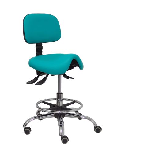 Sgabello Zarza in ecopelle verde (1/5)