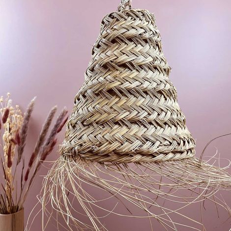 Abat jour pour Lampe taille S Marocaine Doum tressée (1/5)