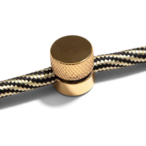 Creative-Cables Support mural Sarè - (Laiton, Ø 16 mm, H 15 mm, 2 pièces, pour câbles Ø 5-8 mm) - Aluminium - Avec vis et cheville