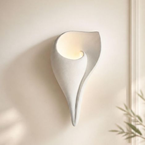 Applique Murale en Plâtre Vintage avec Source Lumineuse Blanc Chaud, Douille G9, Lampe Murale Style Campagne Française pour Chambre, Salon, Couloir, Entrée (1/5)