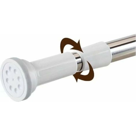 Tringle à rideau extensible sans perçage 50-80 cm – Acier inoxydable – Charge max 20 kg – Installation rapide sans outils (1/5)