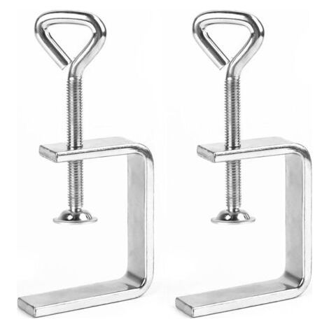 Pair Lot de 2 serre-joints en C en acier inoxydable, réglables pour bois et soudage, haute résistance